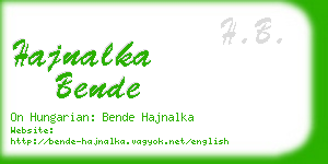 hajnalka bende business card